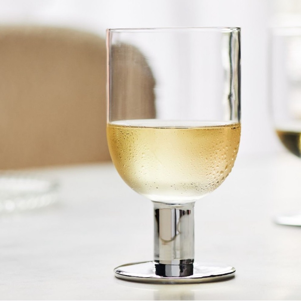 Silver Bo Wine Glasses set of 4
